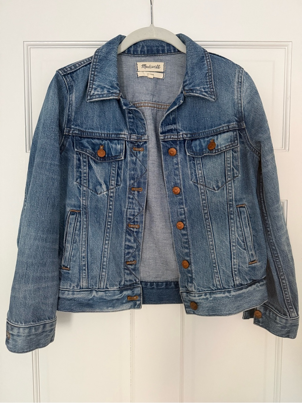 Madewell Women's Classic Blue Denim Jean Jacket - Medium Wash - Small
